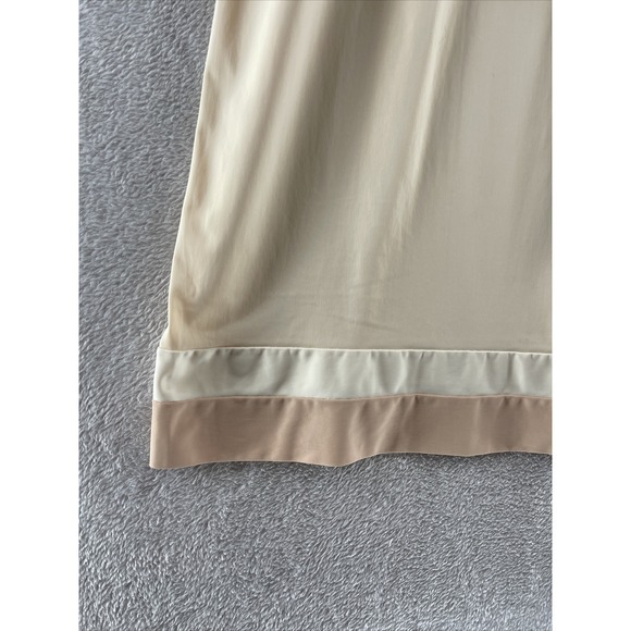 VTG Night Gown Womens Small Round Neck Cream Beige Full Length Nylon - Picture 3 of 9